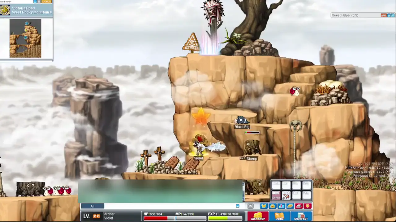 Violet MapleStory Classic bot using Kami in Perion