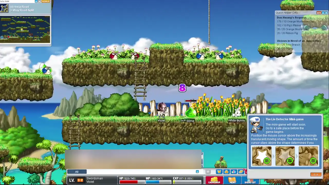 Violet MapleStory Classic bot solving a lie detector